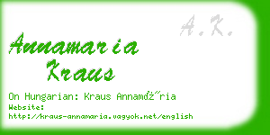 annamaria kraus business card